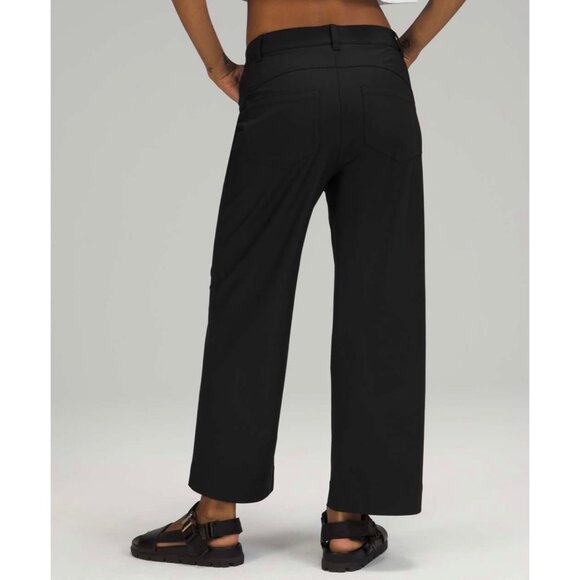NWOT Lululemon City Sleek 5 Pocket Wide Leg High Rise 7/8 Pants Black 28 - Picture 2 of 11